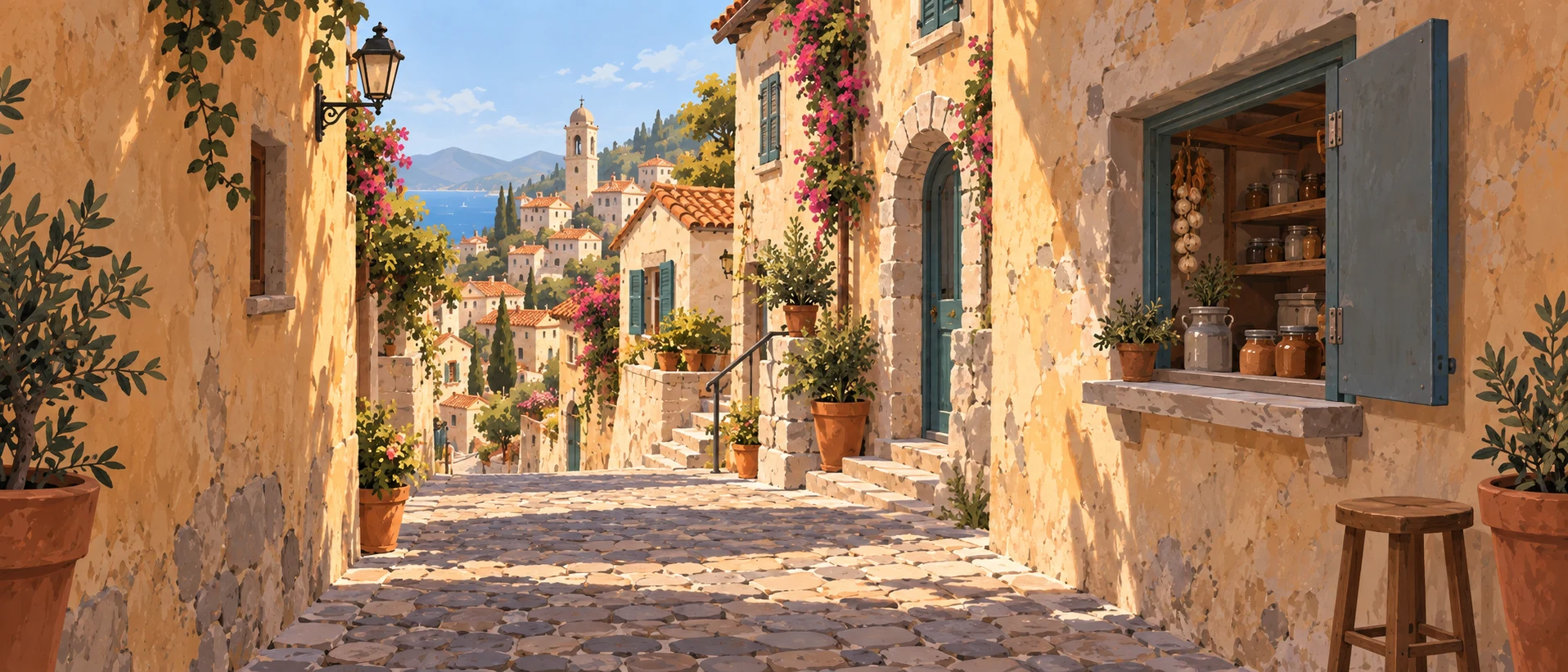 The narrow alley