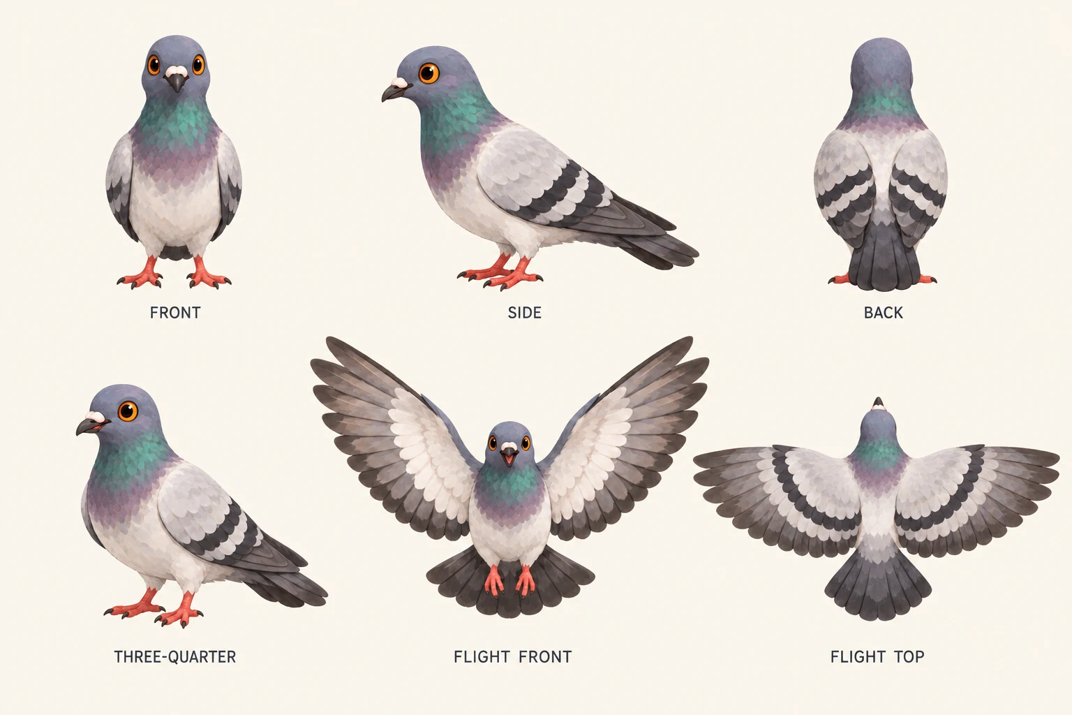 Pigeon / Turnaround & flight