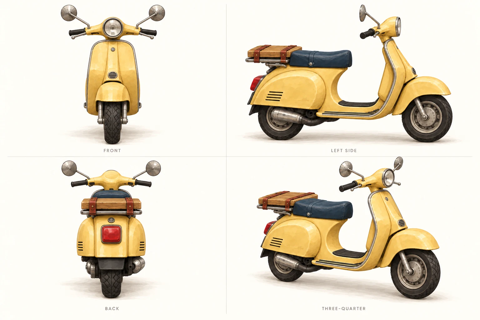 The yellow scooter